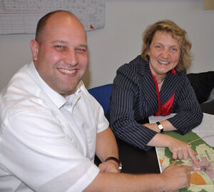 (v.l.) Bürgermeister Mario Weisbrich, Katja Mast MdB