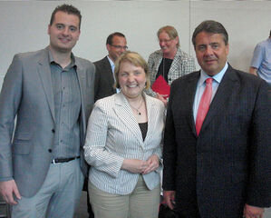 Gaetano Marrone Wirtschaftsjunior Nordschwarzwald, Katja Mast MdB, Sigmar Gabriel SPD-Parteivorsitzender