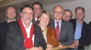 v.l.): Hartmut Schölch, Hans Vester, Günther Ortlieb, Katja Mast, Karl Röckinger, Till Neugebauer und Jochen Protzer.