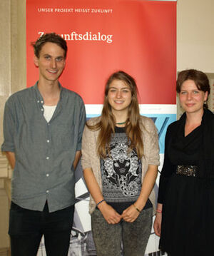 Elora Schrauth, Imre Balzer und Lydia Finzel