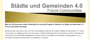 Wettbewerbshomepage des Gemeindetages Baden-Württemberg