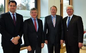Dirk Seidemann, Hans-Martin Haller, Wolfgang Drexler und Landrat Thomas Reinhardt (v.l.)