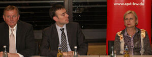 (v.l.)Claus Schmiedel, Nils Schmid, Hilde Mattheis