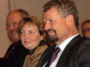 (v.li.) Ralf Fuhrmann (Pforzheim), Katja Mast MdB (Keltern), Gernot Erler Staatsminister