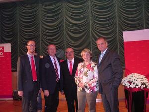 Thorsten Majer, Rainer Fröbel (GR-Fraktion), Guido Seitz (Ortsverein), Katja Mast, Reinhold Gall