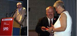 Jochen Kiefer (li.) Ralf Fuhrmann, Renate Schmidt (re)