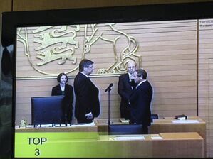 Wer nicht in Stuttgart live dabei war, konnte die Vereidigung am Fernseher verfolgen